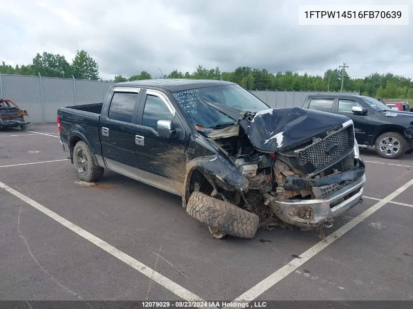 2006 Ford F-150 VIN: 1FTPW14516FB70639 Lot: 12079029