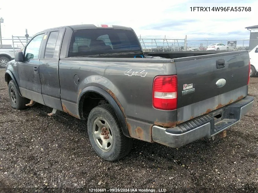 2006 Ford F150 VIN: 1FTRX14W96FA55768 Lot: 12103661