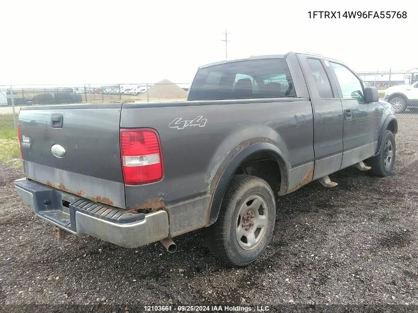 2006 Ford F150 VIN: 1FTRX14W96FA55768 Lot: 12103661