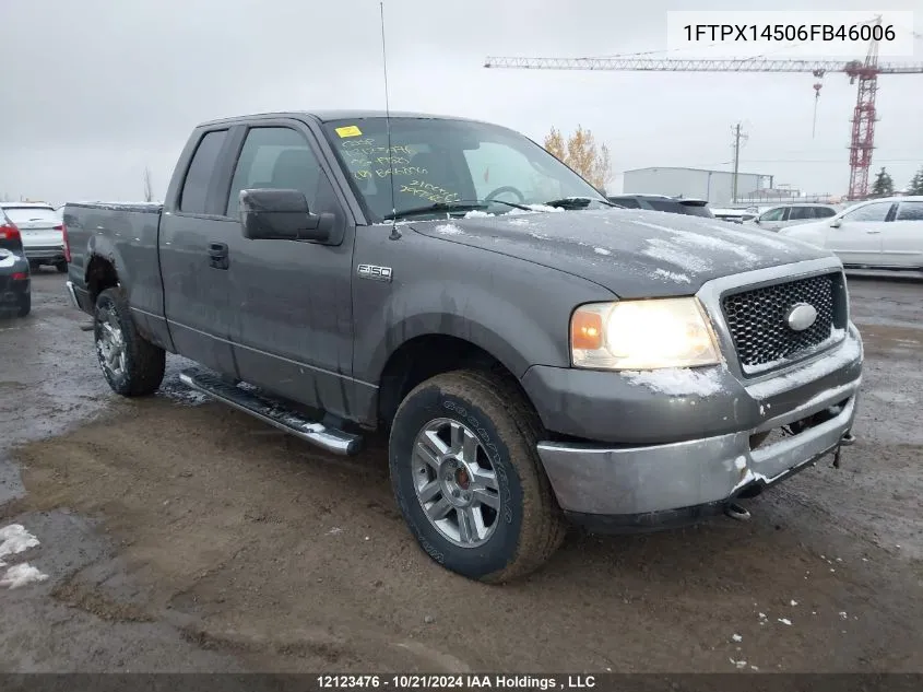 2006 Ford F150 VIN: 1FTPX14506FB46006 Lot: 12123476