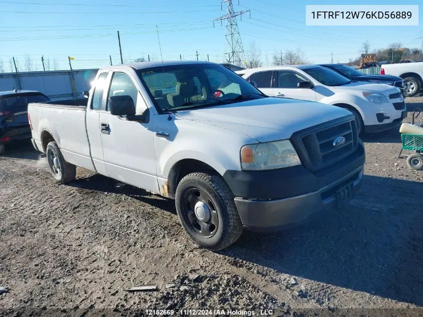 2006 Ford F150 VIN: 1FTRF12W76KD56889 Lot: 12152669