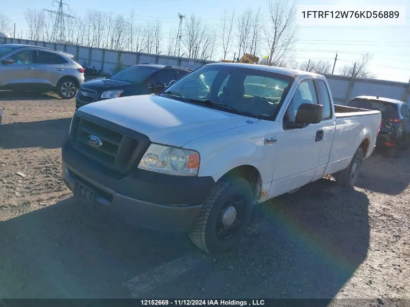 2006 Ford F150 VIN: 1FTRF12W76KD56889 Lot: 12152669