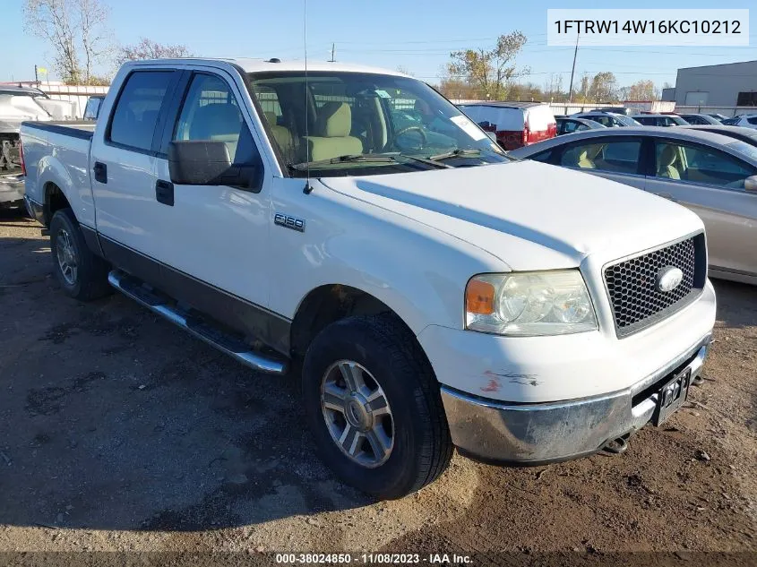 2006 Ford F-150 Xlt VIN: 1FTRW14W16KC10212 Lot: 38024850