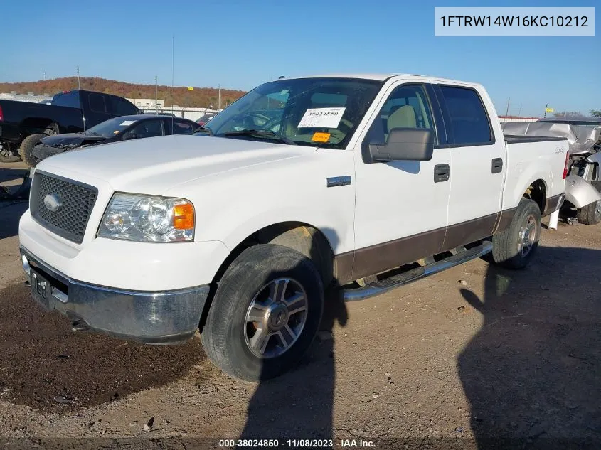 2006 Ford F-150 Xlt VIN: 1FTRW14W16KC10212 Lot: 38024850