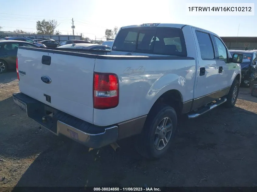 2006 Ford F-150 Xlt VIN: 1FTRW14W16KC10212 Lot: 38024850