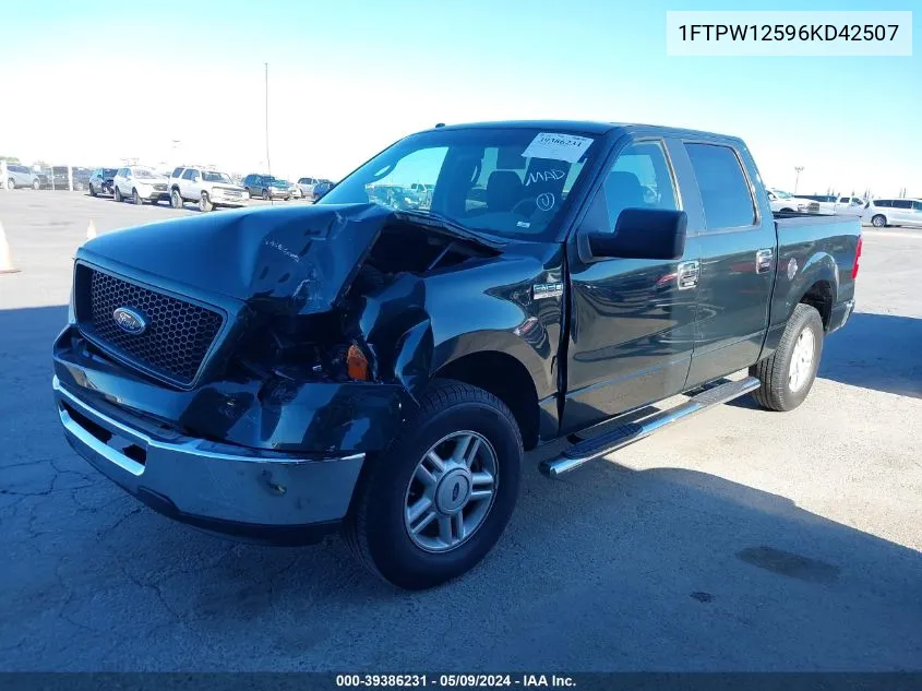 2006 Ford F-150 Lariat/Xlt VIN: 1FTPW12596KD42507 Lot: 39386231