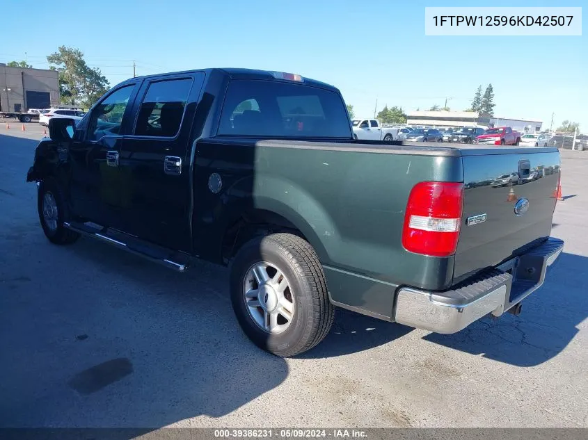 2006 Ford F-150 Lariat/Xlt VIN: 1FTPW12596KD42507 Lot: 39386231