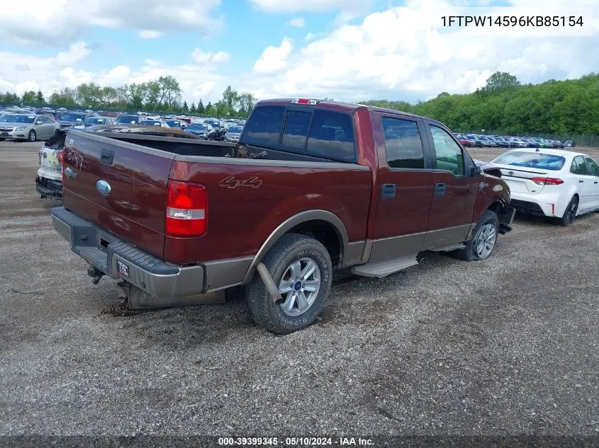 1FTPW14596KB85154 2006 Ford F-150 Fx4/Lariat/Xlt