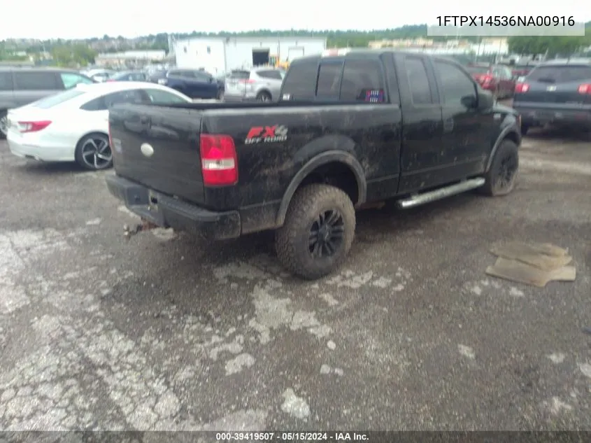 2006 Ford F-150 Fx4/Lariat/Xl/Xlt VIN: 1FTPX14536NA00916 Lot: 39419507