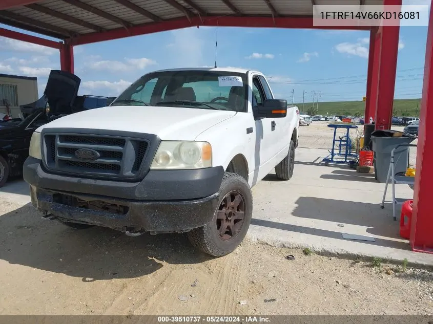 2006 Ford F-150 Fx4/Xl/Xlt VIN: 1FTRF14V66KD16081 Lot: 39510737