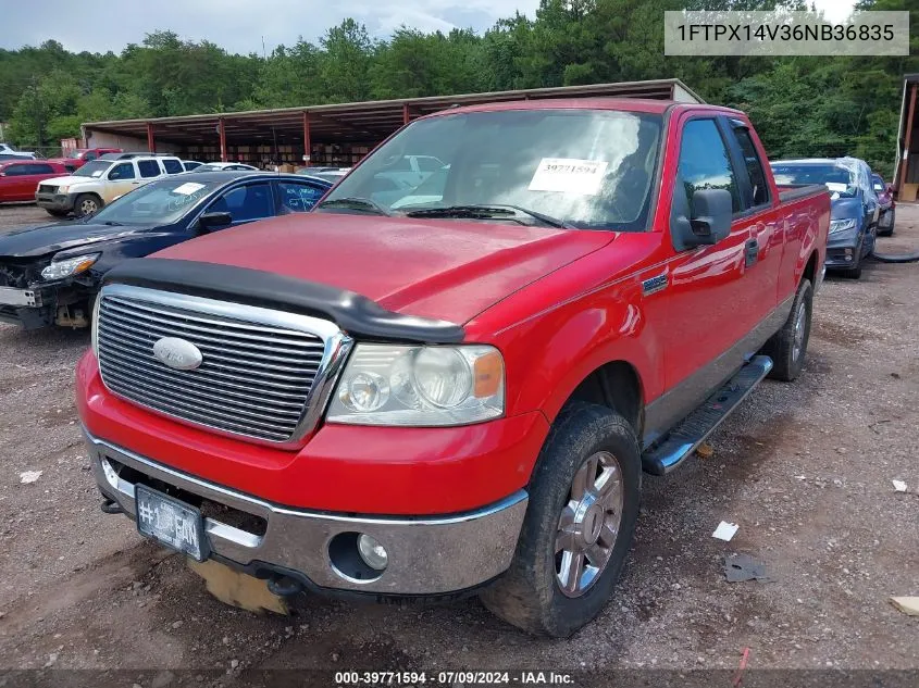 2006 Ford F-150 Fx4/Lariat/Xl/Xlt VIN: 1FTPX14V36NB36835 Lot: 39771594