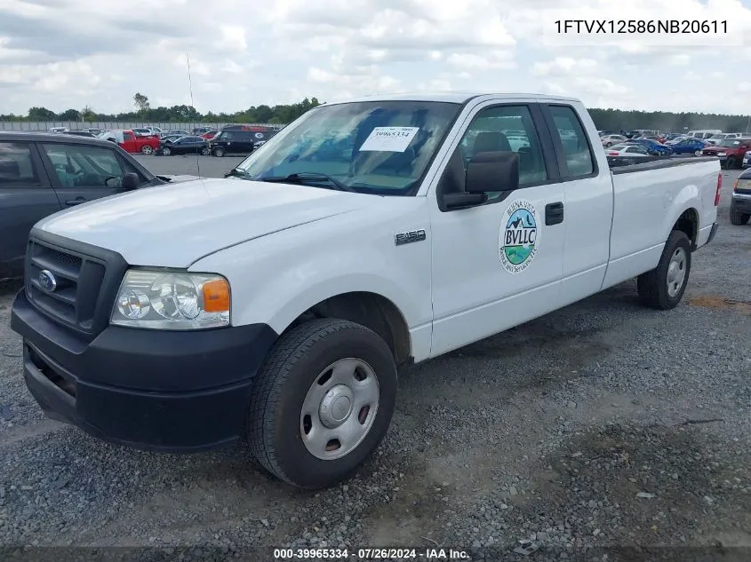 2006 Ford F-150 Lariat/Xl/Xlt VIN: 1FTVX12586NB20611 Lot: 39965334