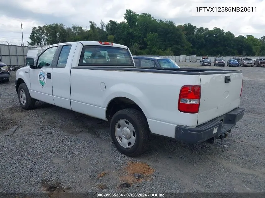 2006 Ford F-150 Lariat/Xl/Xlt VIN: 1FTVX12586NB20611 Lot: 39965334