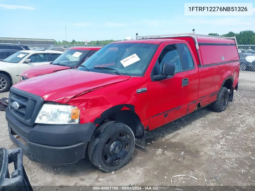 1FTRF12276NB51326 2006 Ford F150