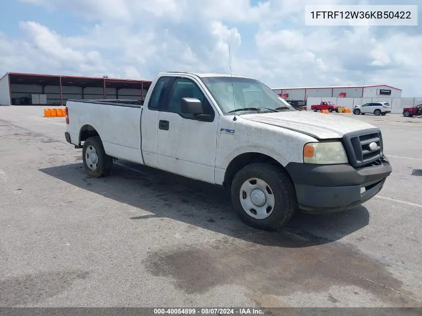 2006 Ford F-150 Stx/Xl/Xlt VIN: 1FTRF12W36KB50422 Lot: 40054899