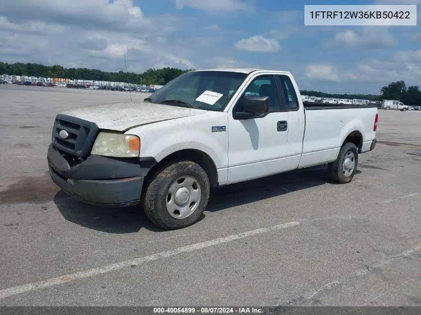 2006 Ford F-150 Stx/Xl/Xlt VIN: 1FTRF12W36KB50422 Lot: 40054899