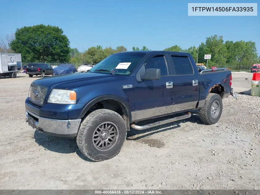 2006 Ford F-150 Fx4/Lariat/Xlt VIN: 1FTPW14506FA33935 Lot: 40056435