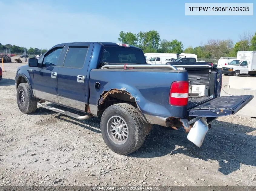 2006 Ford F-150 Fx4/Lariat/Xlt VIN: 1FTPW14506FA33935 Lot: 40056435