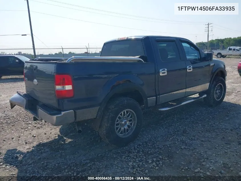 2006 Ford F-150 Fx4/Lariat/Xlt VIN: 1FTPW14506FA33935 Lot: 40056435