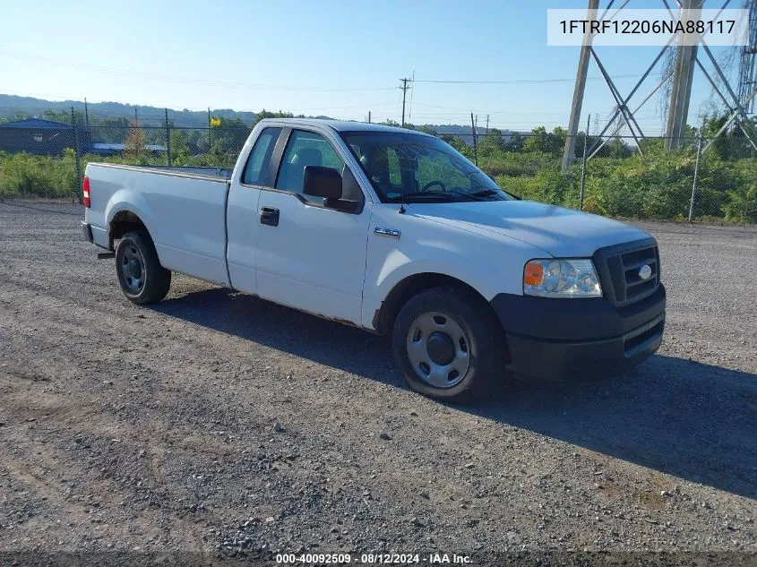 2006 Ford F-150 Stx/Xl/Xlt VIN: 1FTRF12206NA88117 Lot: 40092509