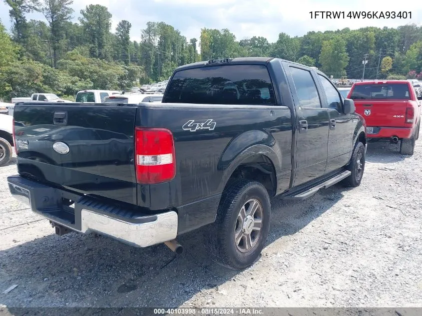 2006 Ford F-150 Xlt VIN: 1FTRW14W96KA93401 Lot: 40103998