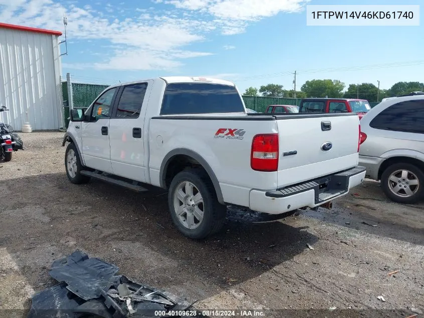 2006 Ford F-150 Fx4/Lariat/Xlt VIN: 1FTPW14V46KD61740 Lot: 40109628