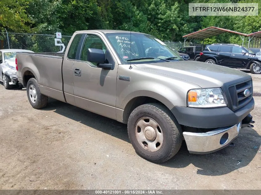 2006 Ford F-150 Stx/Xl/Xlt VIN: 1FTRF12W66NB24377 Lot: 40121001