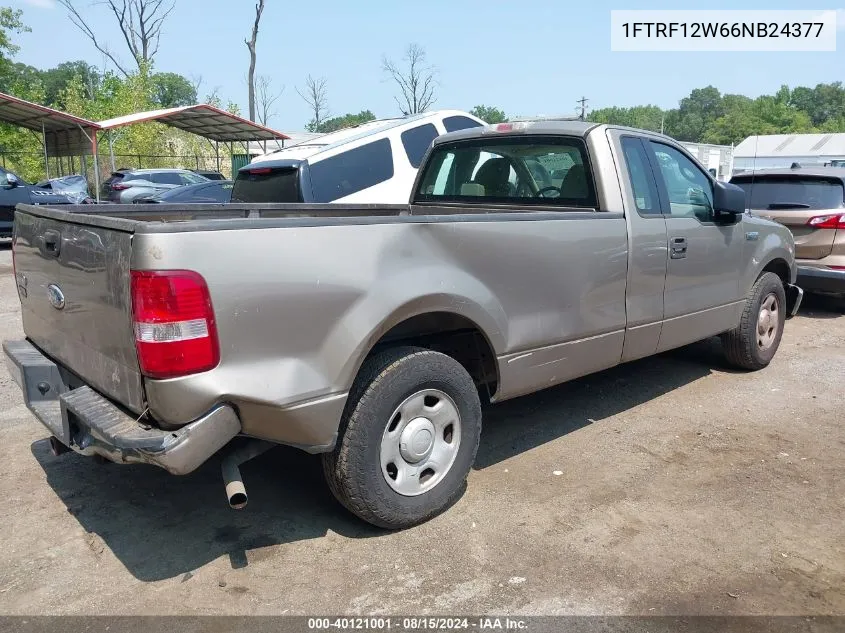 2006 Ford F-150 Stx/Xl/Xlt VIN: 1FTRF12W66NB24377 Lot: 40121001