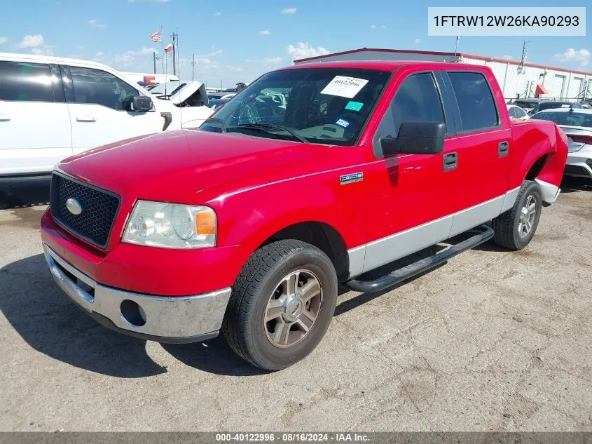 2006 Ford F-150 Xlt VIN: 1FTRW12W26KA90293 Lot: 40122996