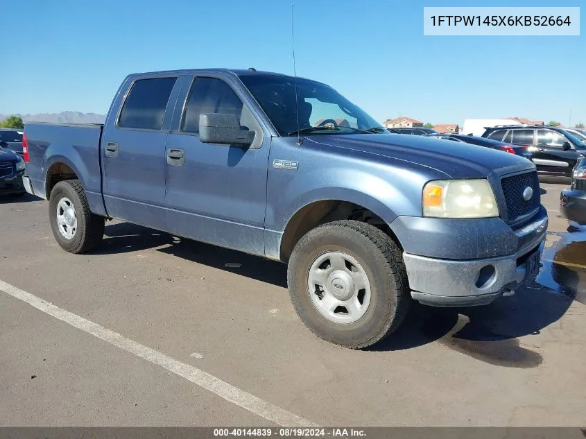 2006 Ford F-150 Fx4/Lariat/Xlt VIN: 1FTPW145X6KB52664 Lot: 40144839