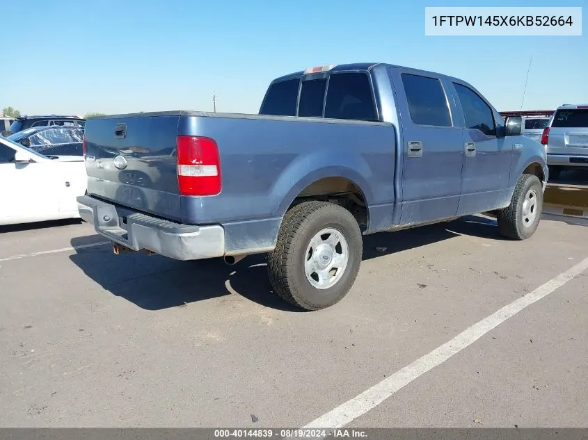 2006 Ford F-150 Fx4/Lariat/Xlt VIN: 1FTPW145X6KB52664 Lot: 40144839