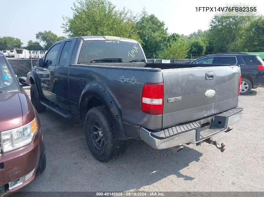 2006 Ford F-150 Fx4/Lariat/Xl/Xlt VIN: 1FTPX14V76FB82355 Lot: 40148925