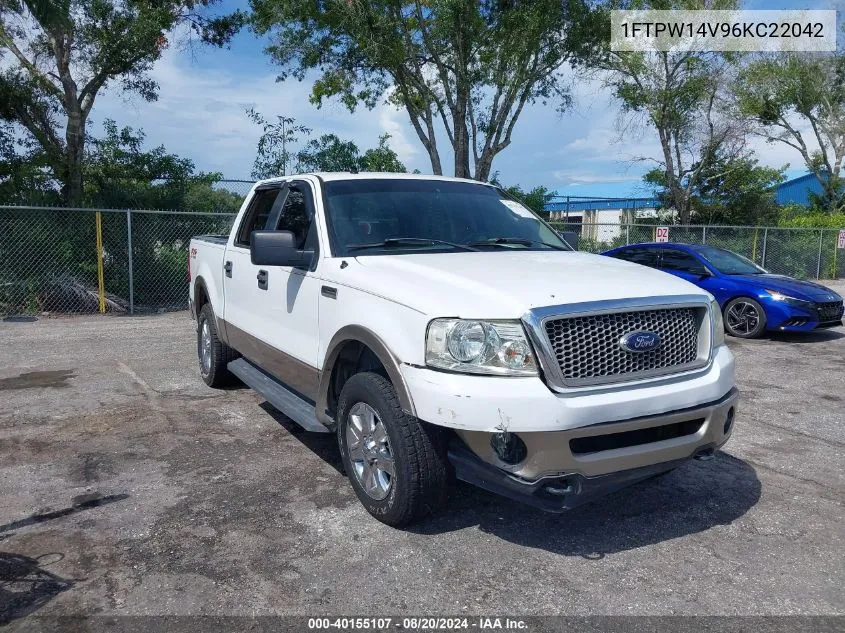 2006 Ford F-150 VIN: 1FTPW14V96KC22042 Lot: 40521800