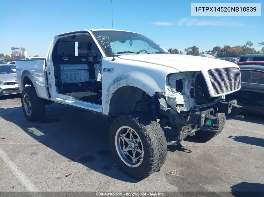 2006 Ford F-150 Fx4/Lariat/Xl/Xlt VIN: 1FTPX14526NB10839 Lot: 40169519