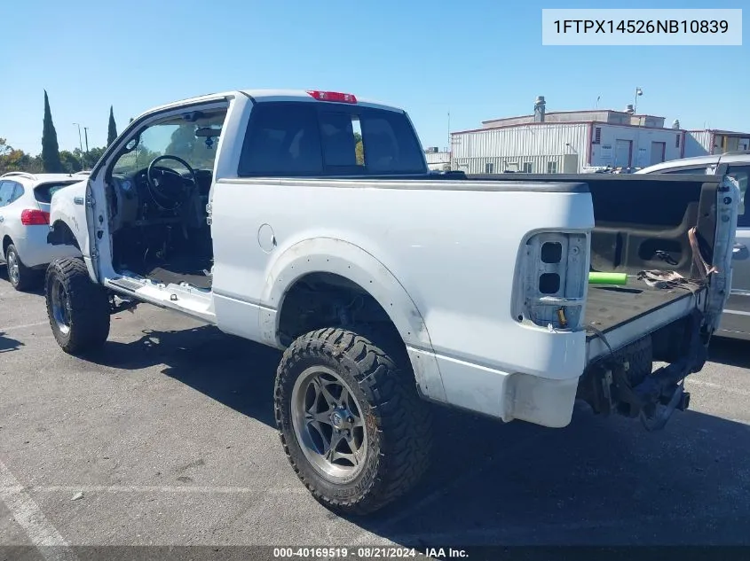 2006 Ford F-150 Fx4/Lariat/Xl/Xlt VIN: 1FTPX14526NB10839 Lot: 40169519