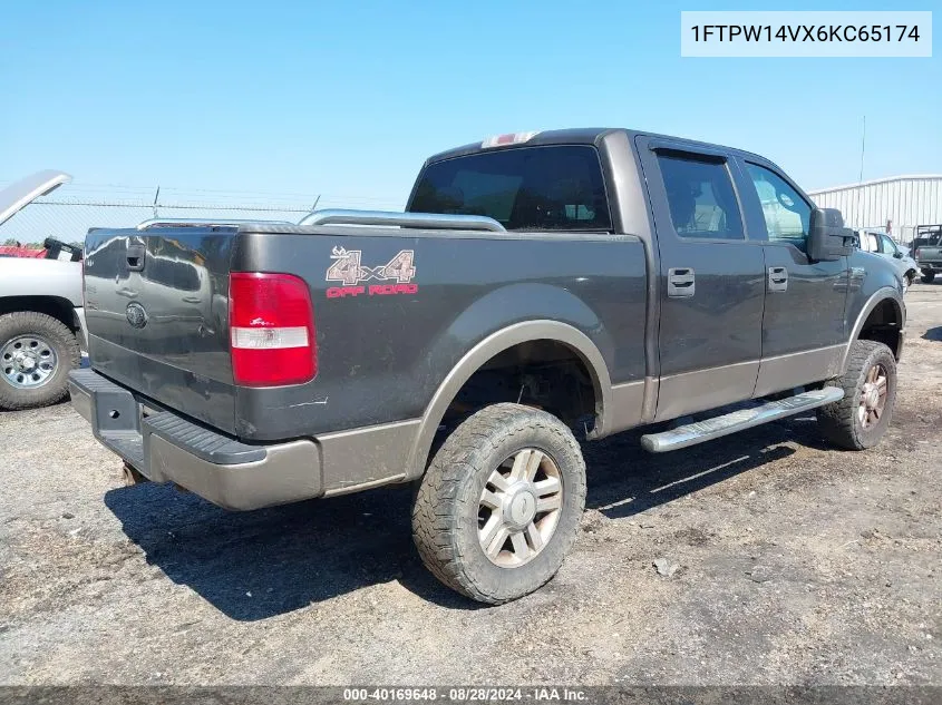 1FTPW14VX6KC65174 2006 Ford F-150 Fx4/Lariat/Xlt