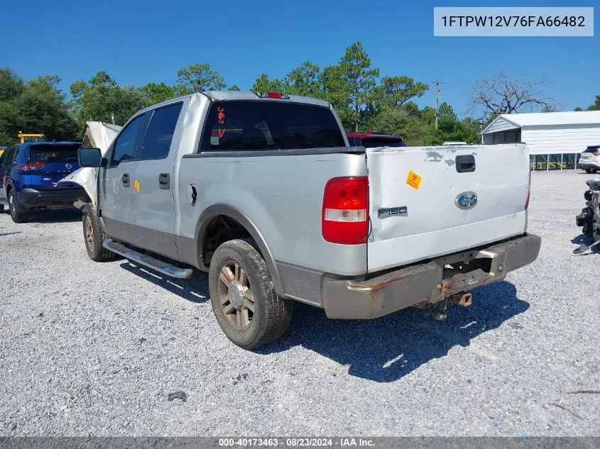 2006 Ford F-150 Lariat/Xlt VIN: 1FTPW12V76FA66482 Lot: 40173463