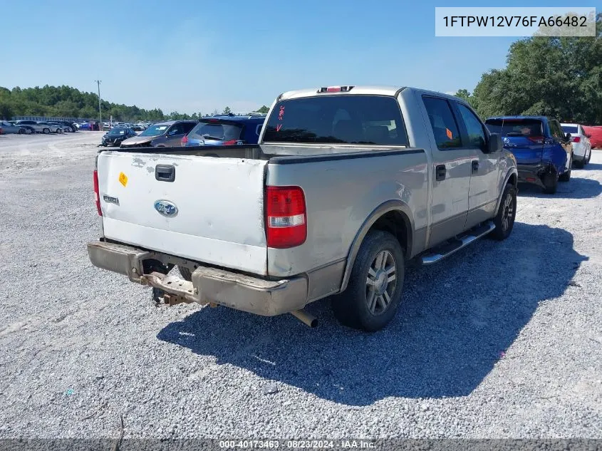 2006 Ford F-150 Lariat/Xlt VIN: 1FTPW12V76FA66482 Lot: 40173463