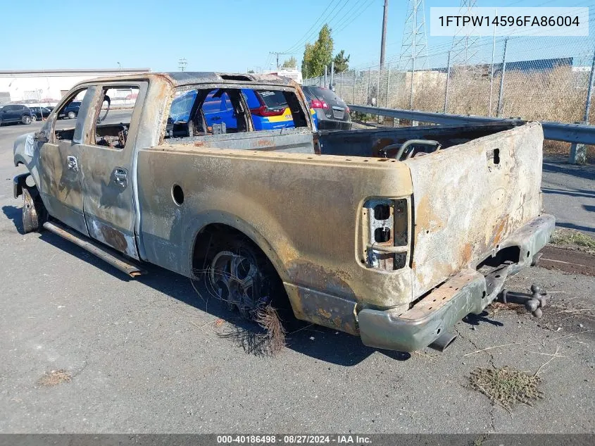 2006 Ford F-150 Fx4/Lariat/Xlt VIN: 1FTPW14596FA86004 Lot: 40186498