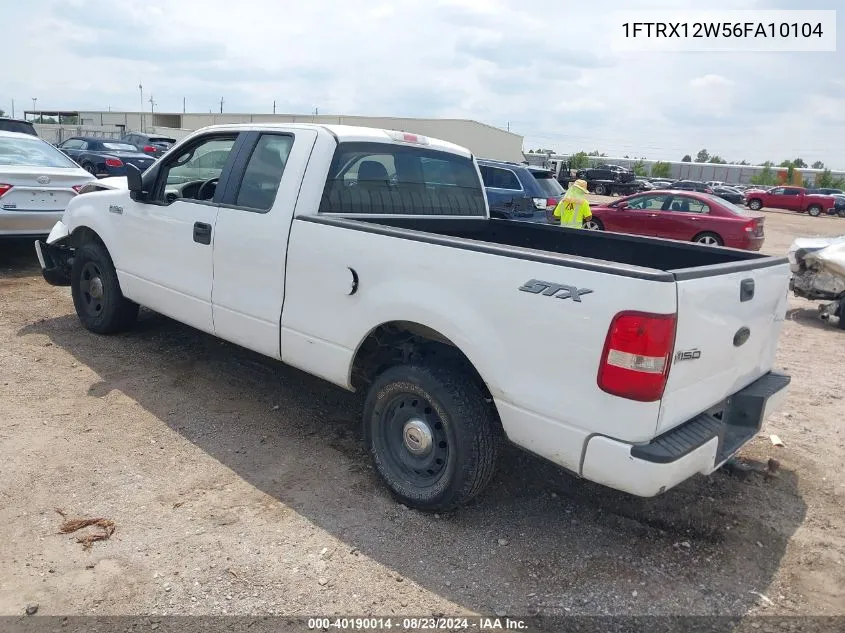 2006 Ford F-150 Stx/Xl/Xlt VIN: 1FTRX12W56FA10104 Lot: 40190014