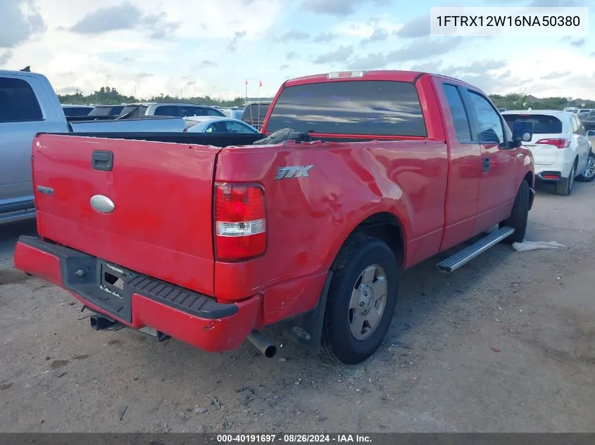 2006 Ford F-150 Stx/Xl/Xlt VIN: 1FTRX12W16NA50380 Lot: 40191697