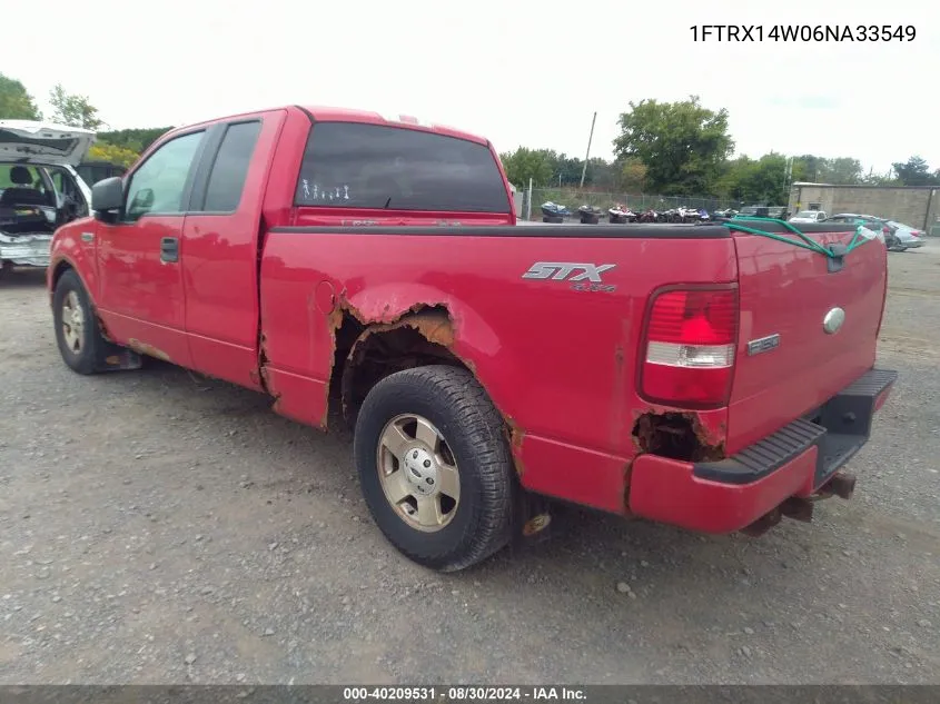 2006 Ford F-150 Stx/Xl/Xlt VIN: 1FTRX14W06NA33549 Lot: 40209531