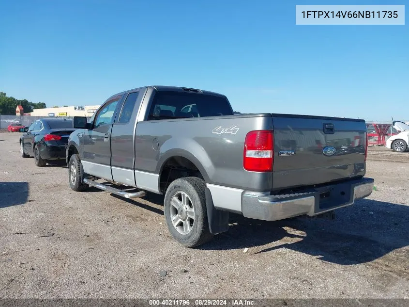 2006 Ford F-150 Fx4/Lariat/Xl/Xlt VIN: 1FTPX14V66NB11735 Lot: 40211796