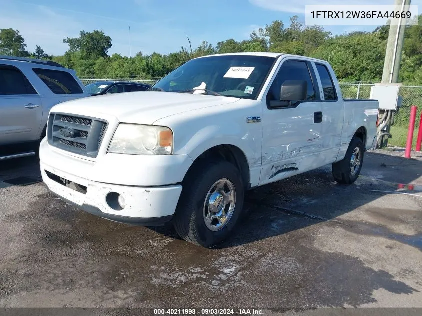 2006 Ford F-150 Stx/Xl/Xlt VIN: 1FTRX12W36FA44669 Lot: 40211998