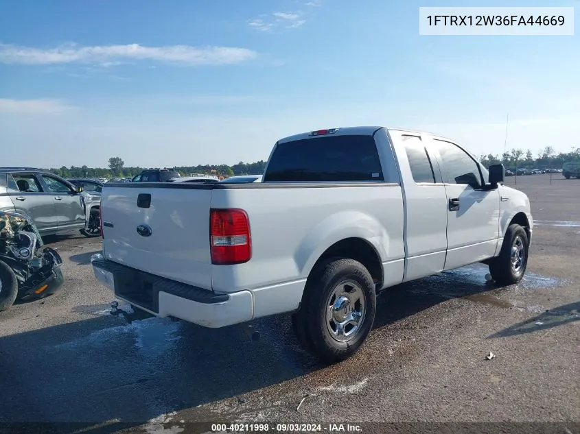 2006 Ford F-150 Stx/Xl/Xlt VIN: 1FTRX12W36FA44669 Lot: 40211998