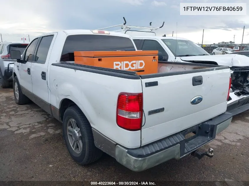 2006 Ford F-150 Lariat/Xlt VIN: 1FTPW12V76FB40659 Lot: 40223604