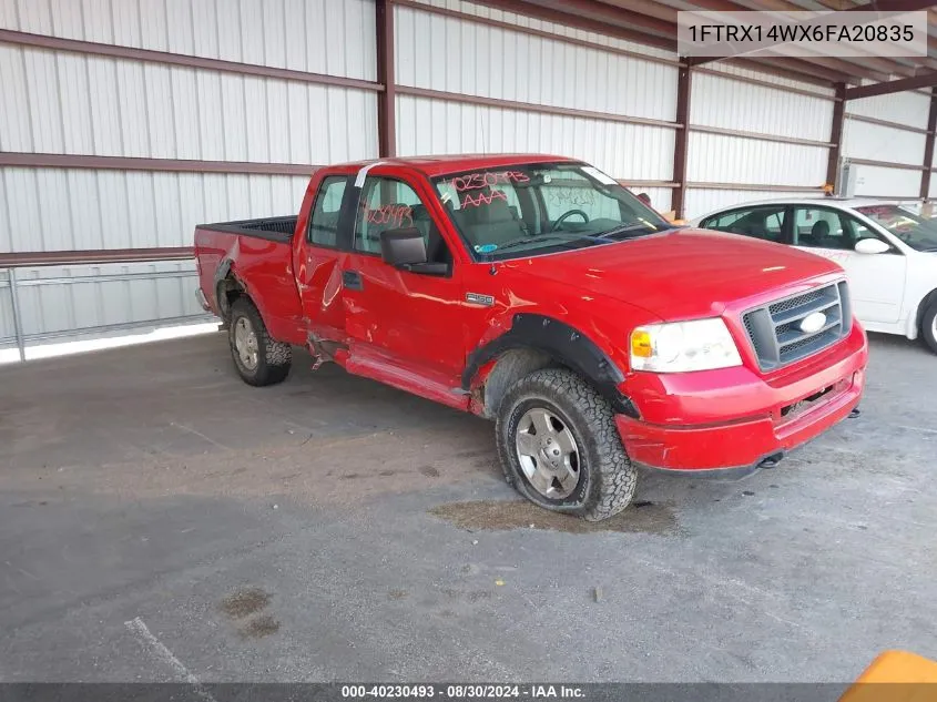 2006 Ford F-150 Stx/Xl/Xlt VIN: 1FTRX14WX6FA20835 Lot: 40230493