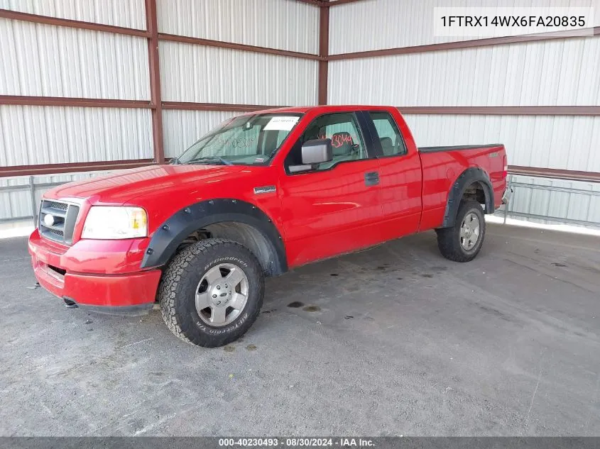 2006 Ford F-150 Stx/Xl/Xlt VIN: 1FTRX14WX6FA20835 Lot: 40230493