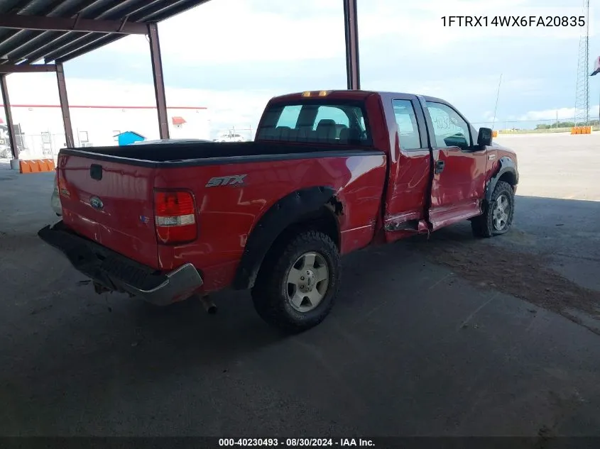 2006 Ford F-150 Stx/Xl/Xlt VIN: 1FTRX14WX6FA20835 Lot: 40230493