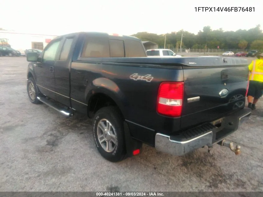 1FTPX14V46FB76481 2006 Ford F-150 Fx4/Lariat/Xl/Xlt